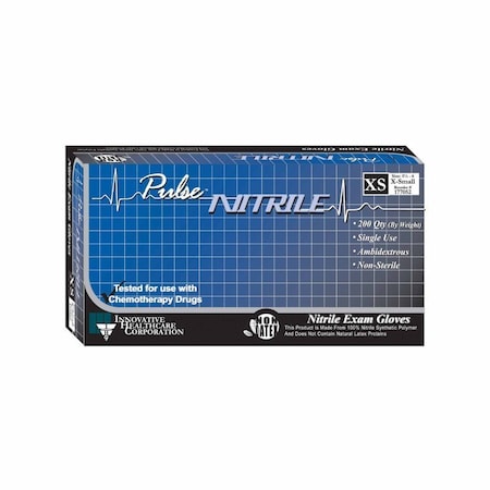 Pulse Nitrile Disposable Gloves, Nitrile, S, 200 PK, Aqua Blue 177102